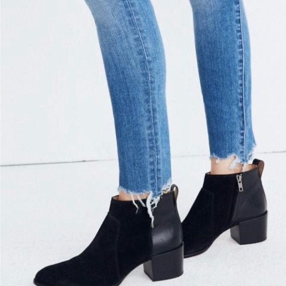Madewell leather suede boots black 10